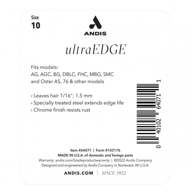 Andis Andis #10 UltraEdge Detachable Blade 3 Andis Andis #10 UltraEdge Detachable Blade - Image 3