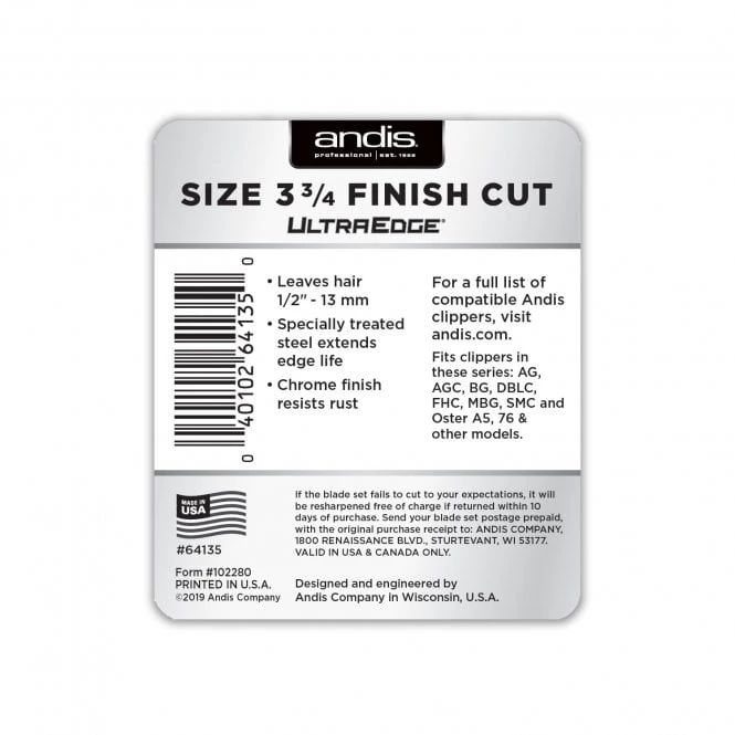 Andis Andis #3 3/4FC UltraEdge Detachable Blade 3 Andis Andis #3 3/4FC UltraEdge Detachable Blade - Image 3