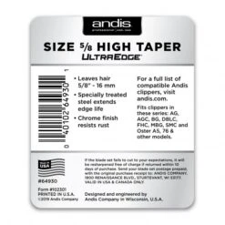 Andis Andis #5/8 High Taper UltraEdge Detachable Blade 5 Andis Andis #5/8 High Taper UltraEdge Detachable Blade -Daily Necessities Store andis 58 high taper ultraedge detachable blade p76 12847 medium