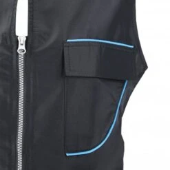 Groomers Groomers Waistcoat - Black With Blue Trim -Daily Necessities Store groomers waistcoat black with blue trim p10225 12676 medium