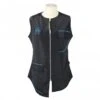 Groomers Groomers Waistcoat - Black With Blue Trim