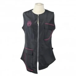 Groomers Groomers Waistcoat - Black With Pink Trim
